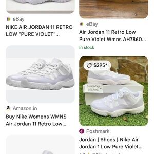 Nike Air Jordan 1 Low Pure Violet Sneakers